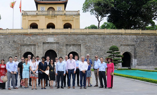 Đại diện UNESCO tham quan khu di sản Hoàng thành Thăng Long